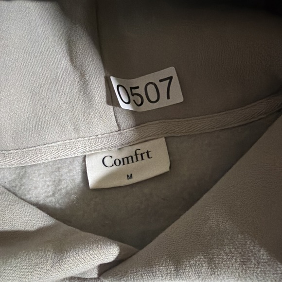 Comfrt Good Days Ahead Heavyweight Fleece Hoodie Gray Green Unisex Size M Soft - Picture 3 of 5